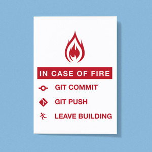 Git Commit - Geeky Greeting Cards - Slightly Disturbed - Image 1 of 1