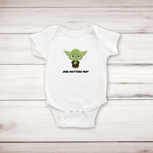 Size Matters Not - Novelty Babygrows & Sleepsuits - Slightly Disturbed - Image 1 of 4