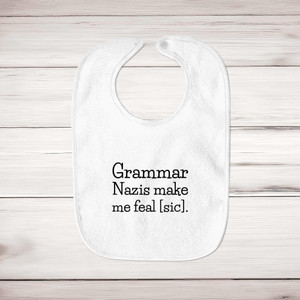 Grammar Nazis - Novelty Bibs - Slightly Disturbed - Image 1 of 4