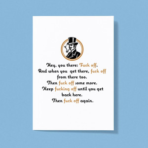 Hey You There - Rude Greeting Cards - Slightly Disturbed - Image 1 of 1