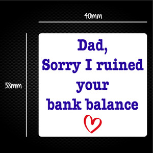 Ruined Your Bank Balance - Novelty Sticker Packs - Slightly Disturbed - Image 1 of 1