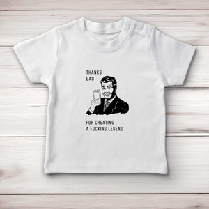 Thanks Dad - Rude Baby T-Shirts - Slightly Disturbed - Image 1 of 3
