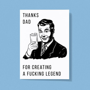 Thanks Dad - Rude Greeting Cards - Slightly Disturbed - Image 1 of 1
