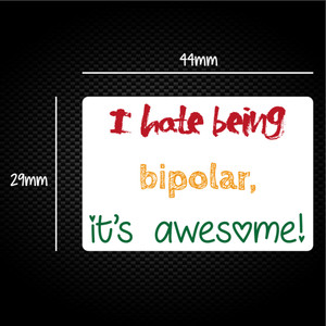 I Hate Being Bipolar - Rude Sticker Packs - Slightly Disturbed - Image 1 of 1