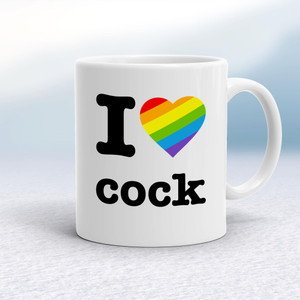 I Love Cock Pride - Rude Mugs - Slightly Disturbed - Image 1 of 16