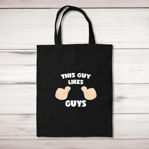 This Guy Likes Guys - Rude Tote Bags - Slightly Disturbed - Image 1 of 5