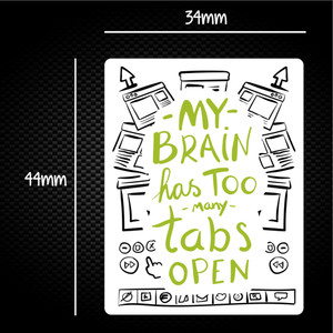 Too Many Tabs - Novelty Sticker Packs - Slightly Disturbed - Image 1 of 1