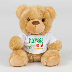 Nurses Need Shots Too - Novelty Swear Bear - Slightly Disturbed - Image 1 of 2