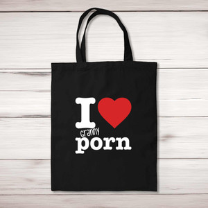 I Love Granny Porn - Rude Tote Bags - Slightly Disturbed - Image 1 of 4