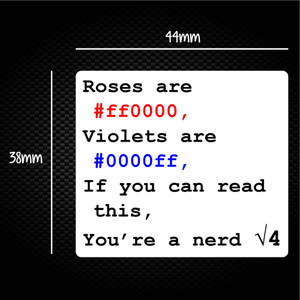 Roses Are #ff0000 - Geeky Sticker Packs - Slightly Disturbed - Image 1 of 1