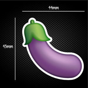 Aubergine Emoji - Rude Sticker Packs - Slightly Disturbed - Image 1 of 1