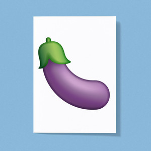 Aubergine Emoji - Rude Greeting Cards - Slightly Disturbed - Image 1 of 1
