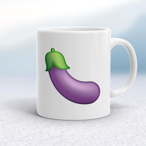Aubergine Emoji - Rude Mugs - Slightly Disturbed - Image 1 of 12