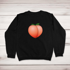 Peach Emoji - Rude Sweatshirts - Slightly Disturbed - Image 1 of 2