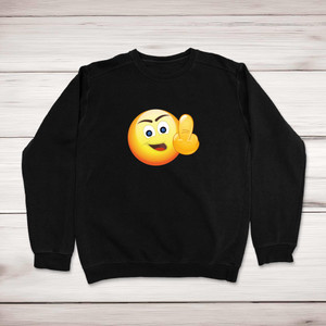 Up Yours Emoji - Rude Sweatshirts - Slightly Disturbed - Image 1 of 2