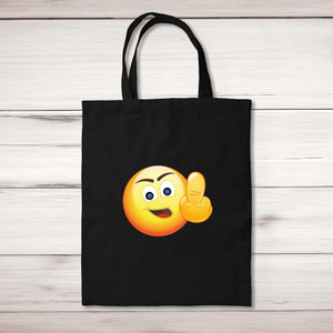 Up Yours Emoji - Rude Tote Bags - Slightly Disturbed - Image 1 of 5