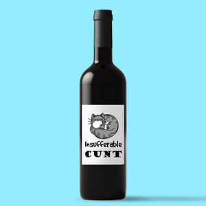 Insufferable Cunt - Rude Wine/Beer Labels - Slightly Disturbed - Image 1 of 1