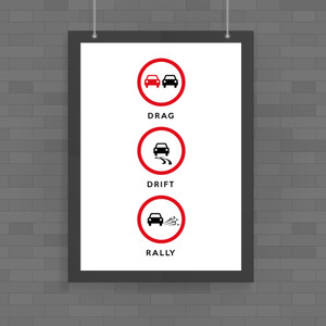 Drag Drift Rally - Novelty Posters - Slightly Disturbed - Image 1 of 1