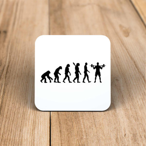 Evolution Of A Body Builder - Novelty Coaster - Slightly Disturbed - Image 1 of 1