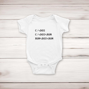 C DOS RUN - Geeky Babygrows & Sleepsuits - Slightly Disturbed - Image 1 of 4