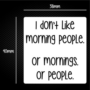 Morning People - Novelty Sticker Packs - Slightly Disturbed - Image 1 of 1