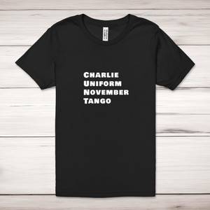 Charlie Uniform - Rude Adult T-Shirts - Slightly Disturbed - Image 1 of 12