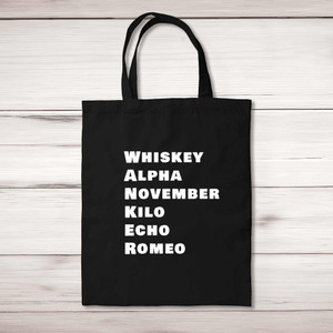 Whiskey Alpha - Rude Tote Bags - Slightly Disturbed - Image 1 of 5