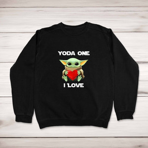 Yoda One I Love - Geeky Sweatshirts - Slightly Disturbed - Image 1 of 2