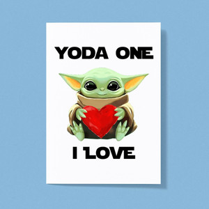 Yoda One I Love - Geeky Greeting Cards - Slightly Disturbed - Image 1 of 1