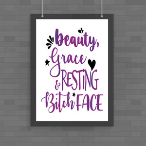 Beauty and Grace - Rude Posters - Slightly Disturbed - Image 1 of 1