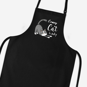 Crazy Cat Lady - Rude Aprons - Slightly Disturbed - Image 1 of 4