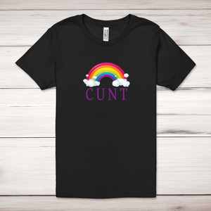 Rainbow Swearing - Rude Adult T-Shirt - Slightly Disturbed