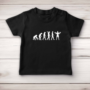 Evolution Of A Body Pumper - Novelty Baby T-Shirts - Slightly Disturbed - Image 4 of 8