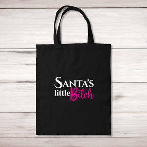 Santa's Little - Rude Tote Bags - Slightly Disturbed - Image 1 of 10