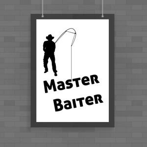 Master Baiter - Rude Posters - Slightly Disturbed - Image 1 of 1