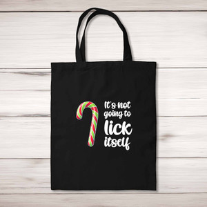 Christmas Not Going To Suck-Lick Itself - Rude Tote Bags - Slightly Disturbed - Image 1 of 10