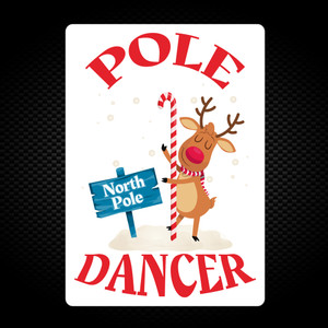 North Pole Dancer - Rude Vinyl Stickers - Slightly Disturbed - Image 1 of 1