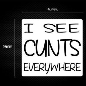 I See Cunts - Rude Sticker Packs - Slightly Disturbed - Image 1 of 1