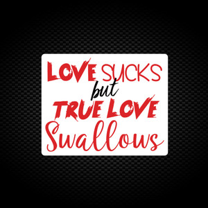 Love Sucks - Rude Vinyl Stickers - Slightly Disturbed - Image 1 of 1