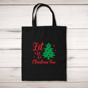 Lit As A Christmas Tree - Novelty Tote Bags - Slightly Disturbed - Image 1 of 5