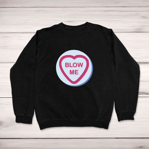 Blow Me Love Heart Sweet Sweatshirt - Black - 1