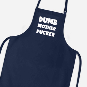 Dumb Motherfucker Apron - Navy Blue - 3