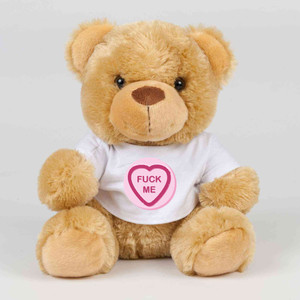 Fuck Me Love Heart Sweet Swear Bear - Brown - 1