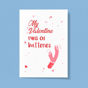 Runs On Batteries Greeting Card - White - 1