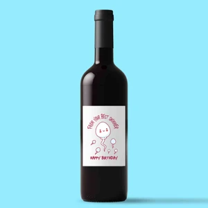 Best Swimmer Wine/Beer Label - White - 1