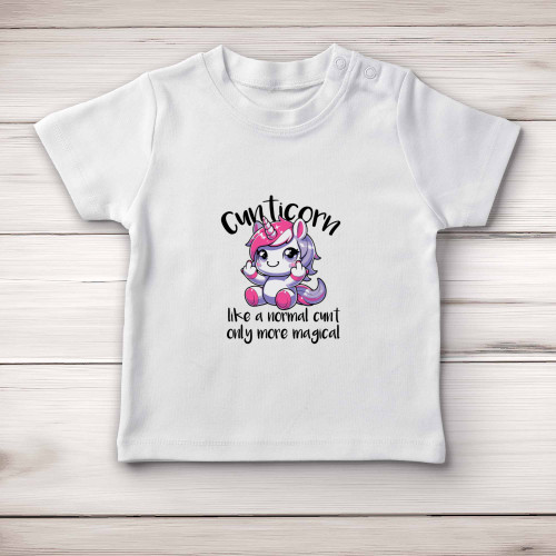 Cunticorn - Rude Baby T-Shirts - Slightly Disturbed - Image 1 of 4 Cunticorn - Rude Baby T-Shirts - Slightly Disturbed - Image 1 of 4