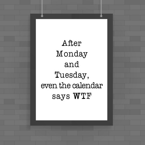 Calendar Says WTF - Rude Posters - Slightly Disturbed - Image 1 of 1