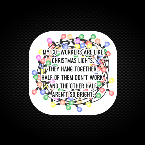 Christmas Lights - Novelty Vinyl Stickers - Slightly Disturbed - Image 1 of 1