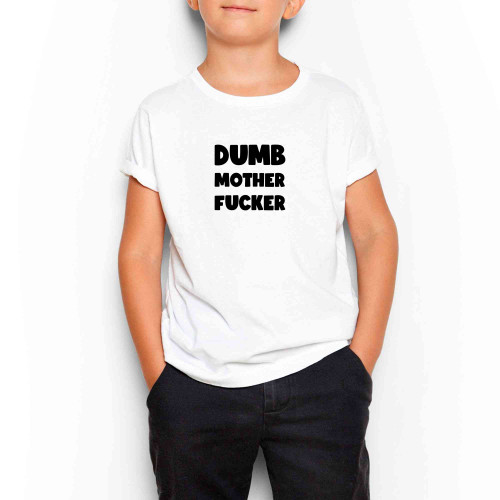 Dumb Motherfucker Kids T-Shirt - White - 2