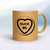 Suck-Lick Me Love Heart Sweet Mug - Gold Glitter/White - 32